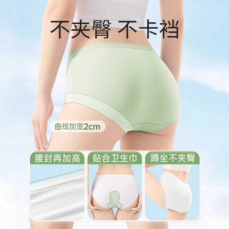 巴迪高 免洗灭菌独立包装条纹款高腰一次性内裤 女款 组合装