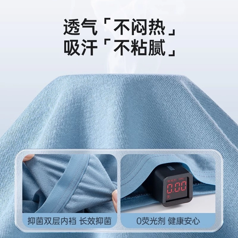 巴迪高 平角旅行透气灭菌独立包装出差便携日抛免洗一次性内裤 男款 组合装