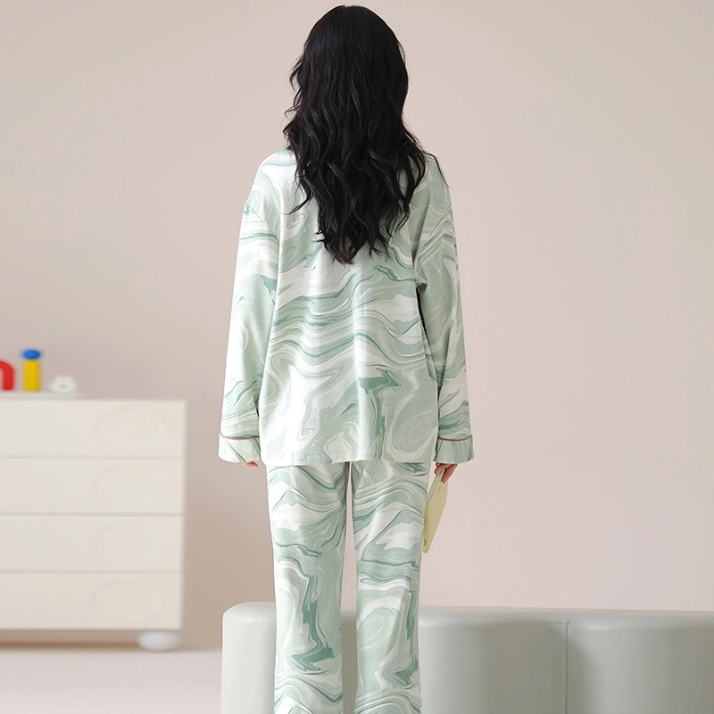 俏霓桐 卡通纯棉可爱开衫甜美休闲居家可外穿亲肤家居服睡衣套装 女款 图色