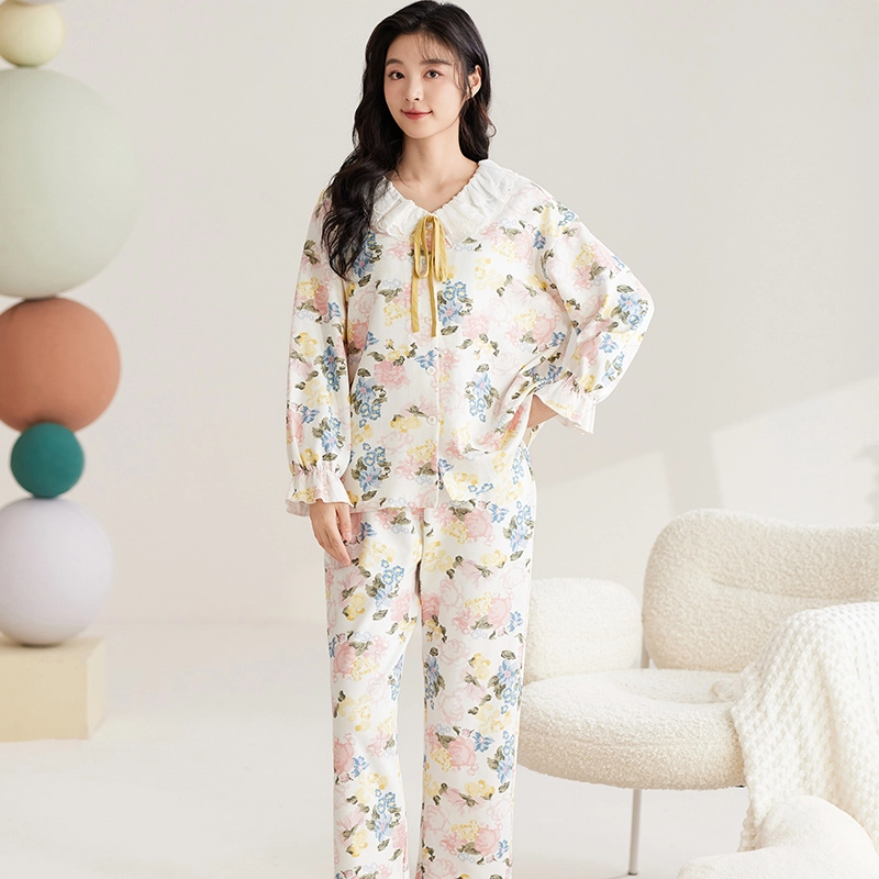 俏霓桐 居家休闲舒适可爱甜美家居服睡衣套装 女 图色