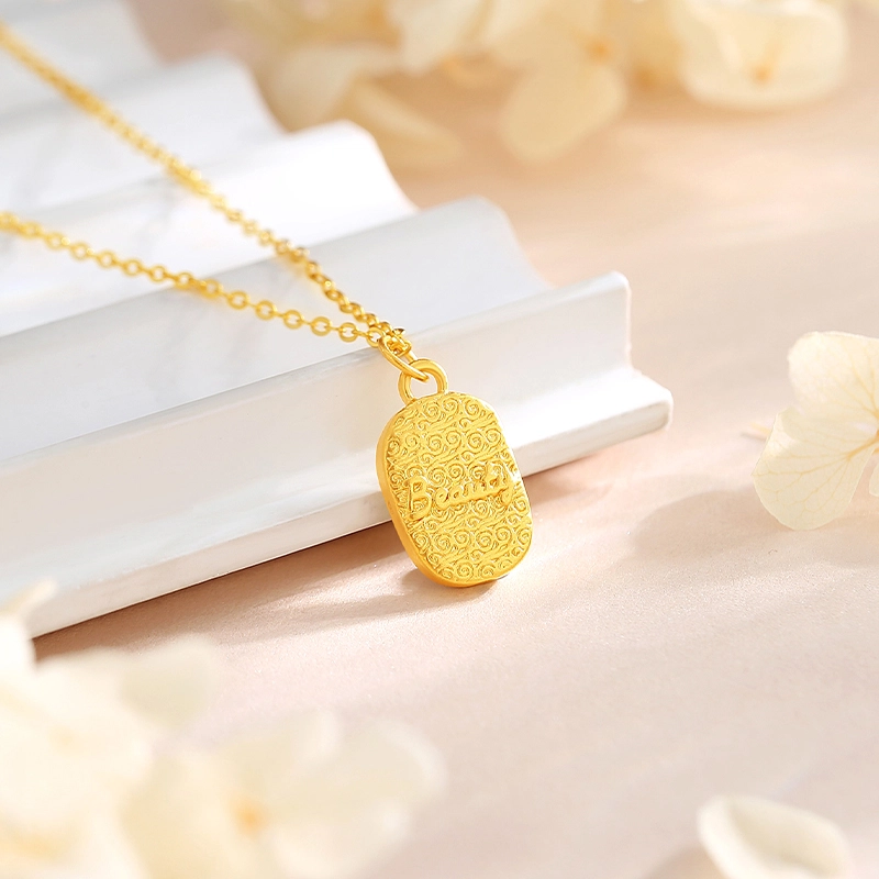 中国黄金 珍·如金 灼灼桃花 甜美花朵桃你欢心 足金 一口价 黄金项链 女款