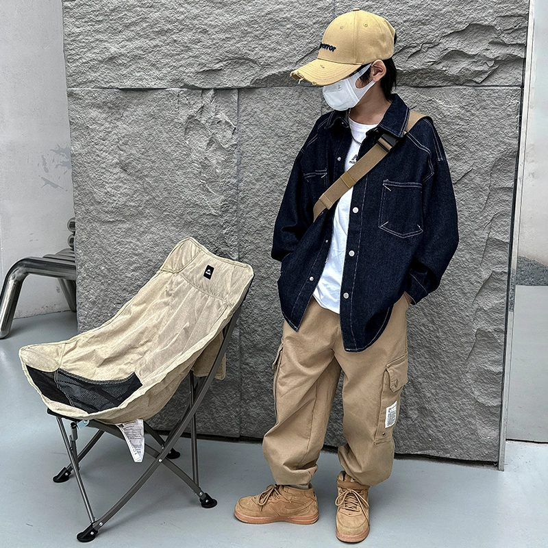 熊猫圆圆 纯色宽松九分休闲裤 儿童款 卡其色