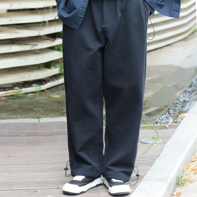 几朴 日系宽松休闲裤 男女同款 黑色
