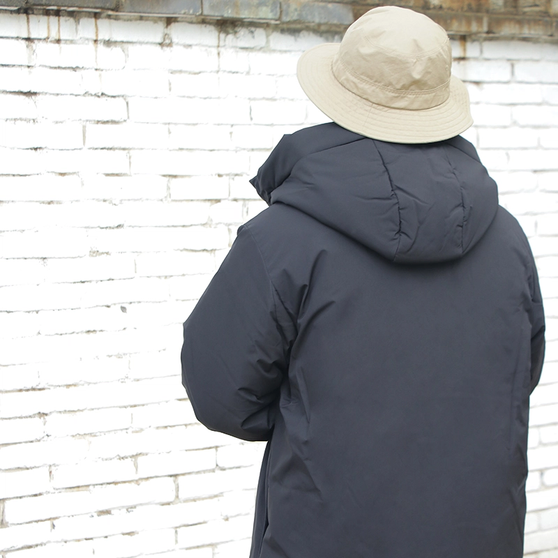 几朴 日系白鸭绒简约设计休闲保暖羽绒服 男女同款 黑色