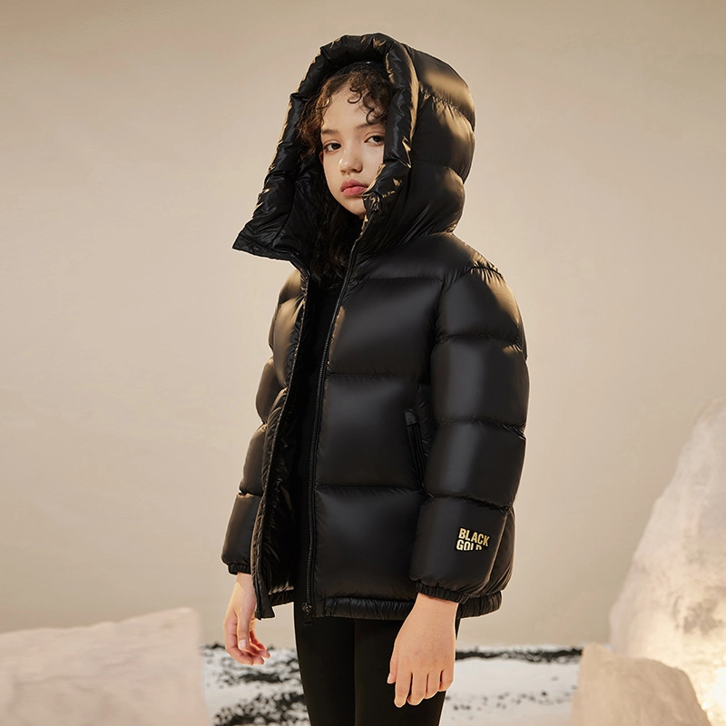 高梵 黑金鹅绒小火山亲子装短款加厚羽绒服 儿童款