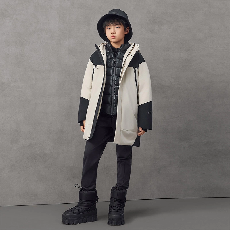 高梵羽绒服 冬季户外鹅绒长款加厚外套 青少年