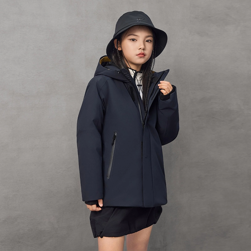 高梵 舒适连帽拉链亲肤羽绒服 青少年