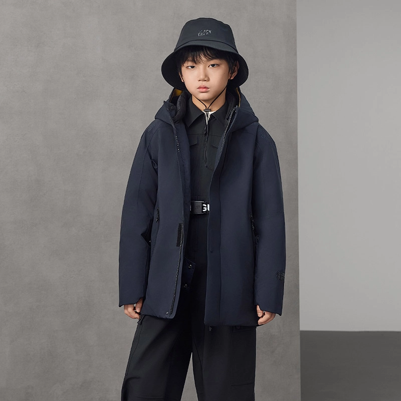 高梵 舒适连帽拉链亲肤羽绒服 青少年