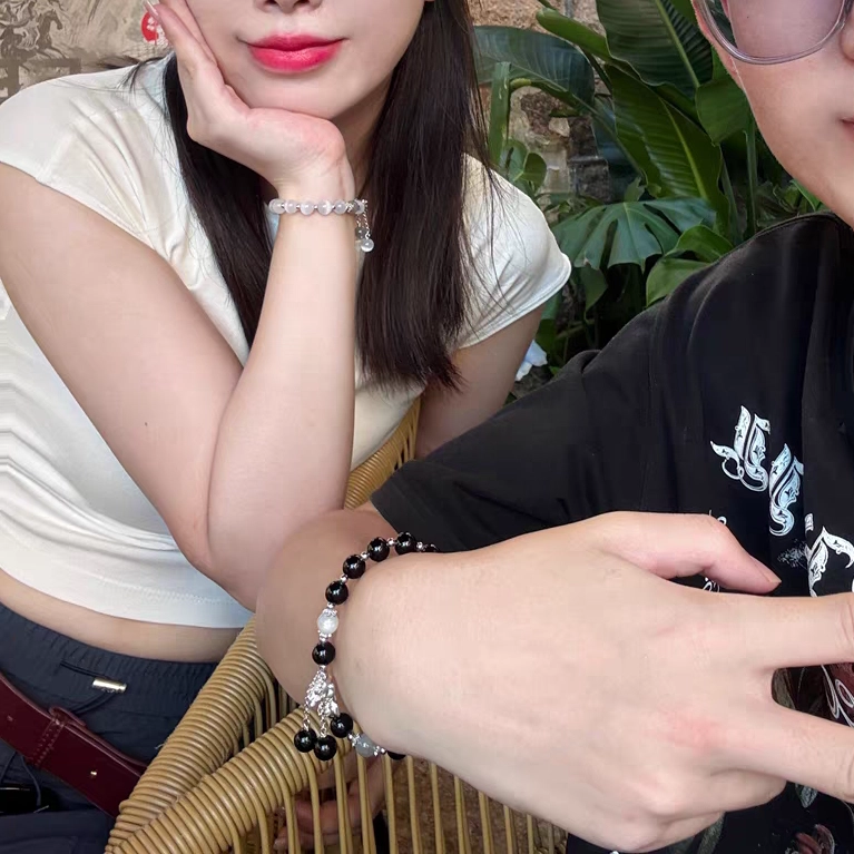 聆听花开 招财貔貅手饰清冷感轻奢小众高级感 国风高颜值仙女气质百搭配饰学院风小清新森系新款可调节 合金 手串 男女同款情侣款