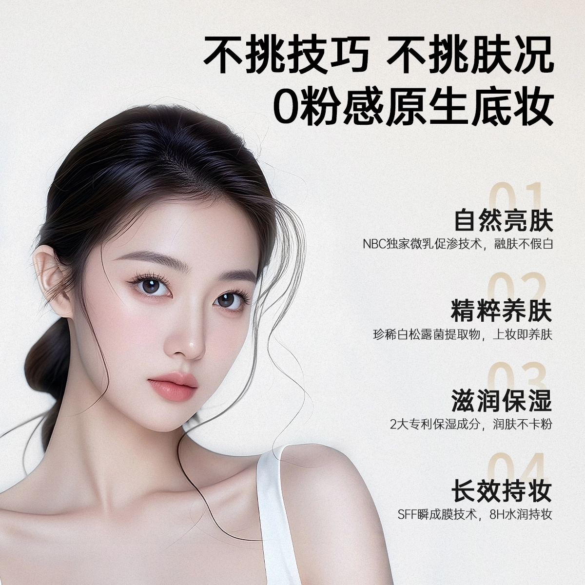 宫芙 【徐璐推荐】 隔离乳素颜霜 保湿均匀肤色提亮肤色清透 脸部裸妆遮瑕懒人贵妇自然不假白
