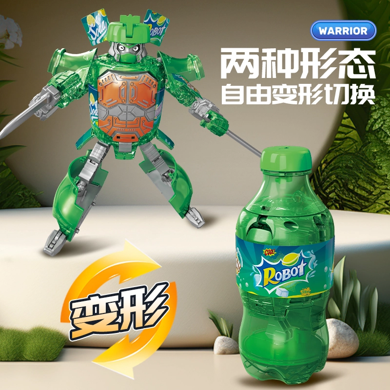 小牧马 汽水武士变形玩具机器人 可乐饮料金刚 潮玩