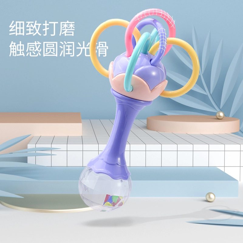小牧马 手摇铃拨浪鼓 抬头抓握训练 早教益智玩具