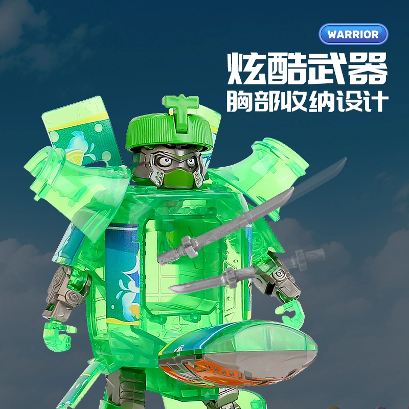 小牧马 汽水武士变形玩具机器人 可乐饮料金刚 潮玩