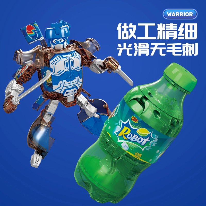 小牧马 汽水武士变形玩具机器人 可乐饮料金刚 潮玩