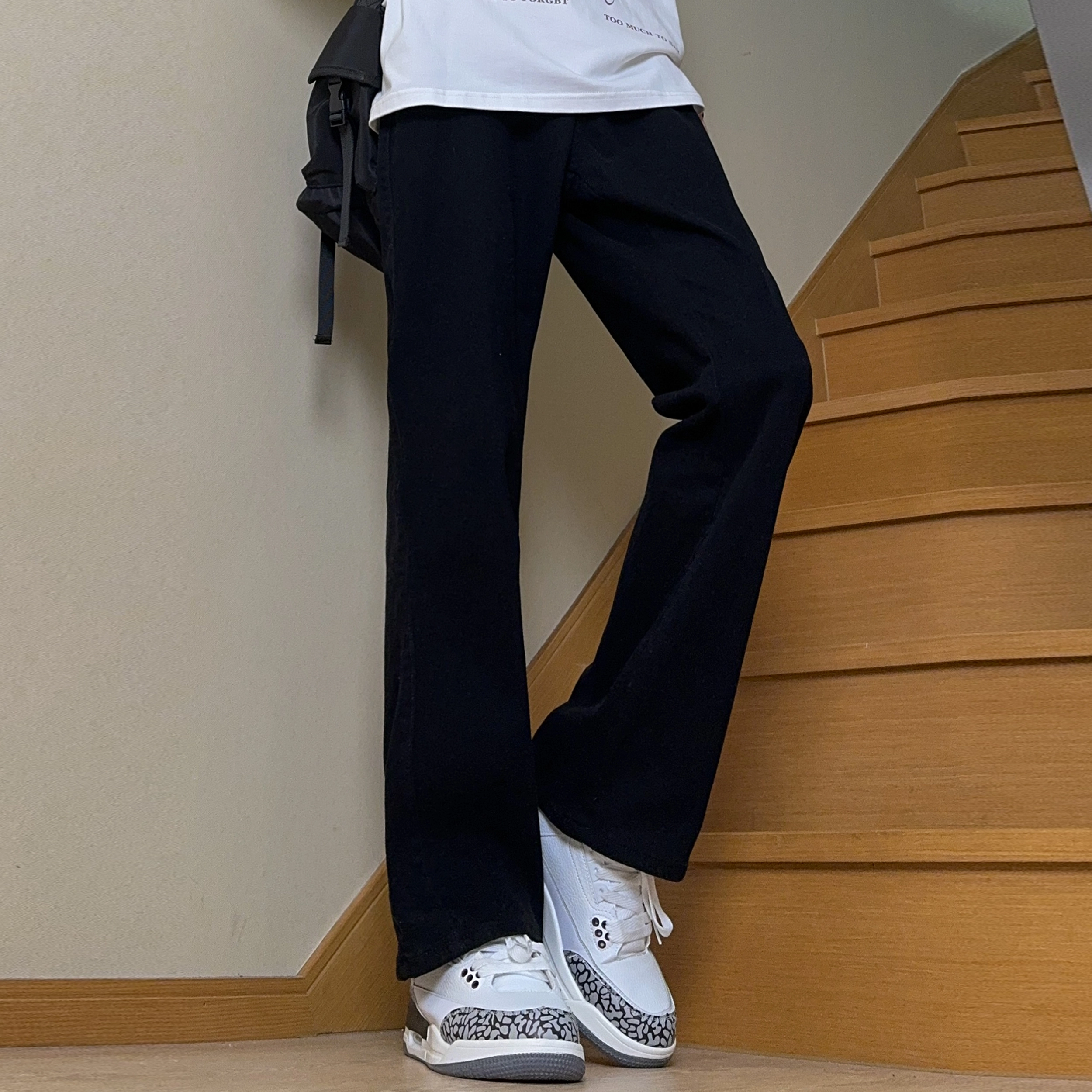 尘映 美式高街复古水洗做旧百搭休闲长裤牛仔裤 男女同款