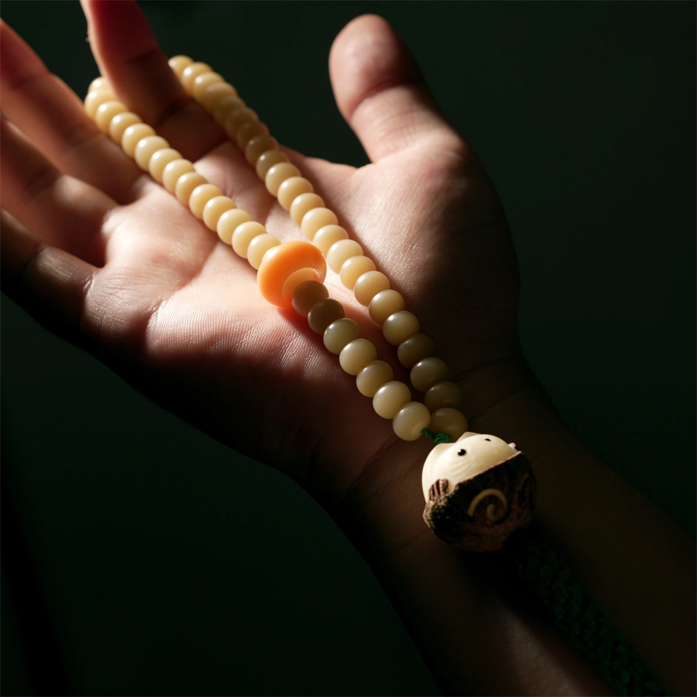 潘家园 菩提根设计款带跑环猫咪款手持 菩提根 菩提类手串 男女同款情侣款