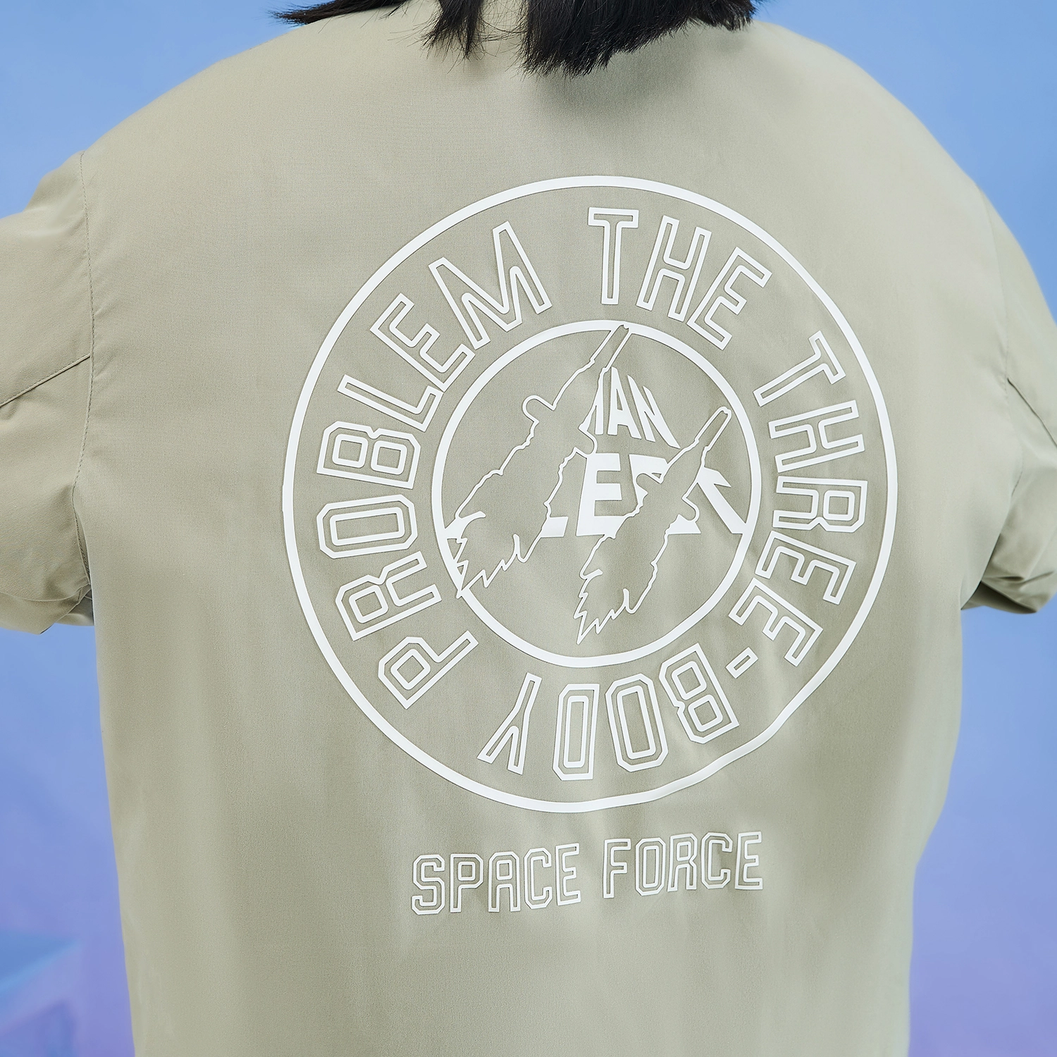 三体 亚洲战舰字母印花休闲宽松加厚保暖户外防风立领面包棉服 男女同款