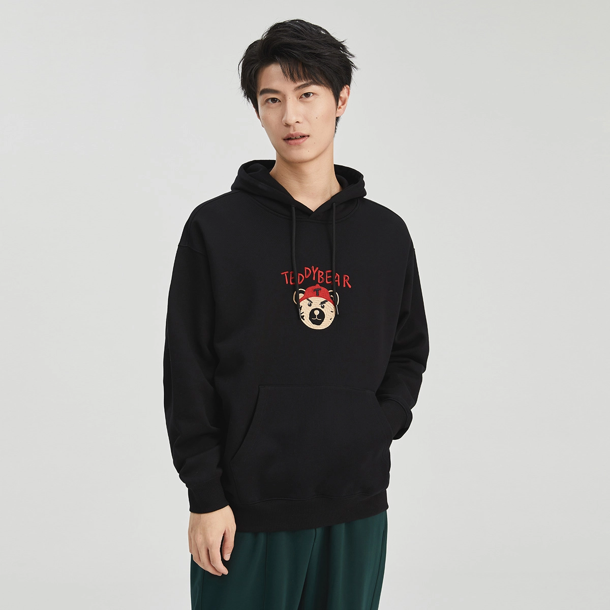 恒源祥 潮牌百搭休闲连帽套头长袖卫衣 男款
