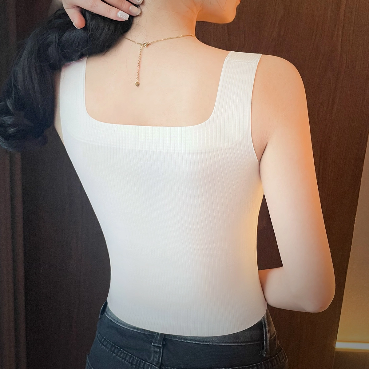 润微 美背显瘦免穿文胸修身百搭打底内搭基础可外穿吊带 女款