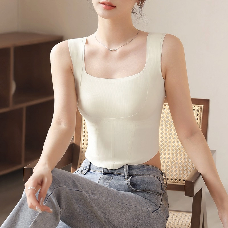 润微 法式吊带内搭美背背心 女款