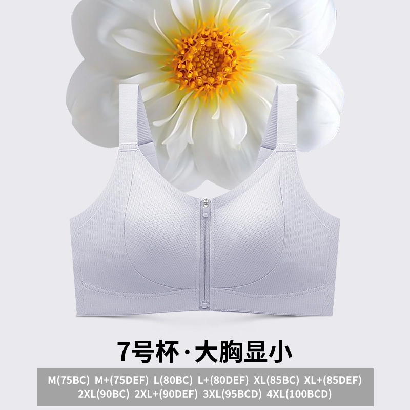 润微 薄款透气显瘦胸大显小易穿脱前扣欧若风运动文胸 女款 礼袋组合装