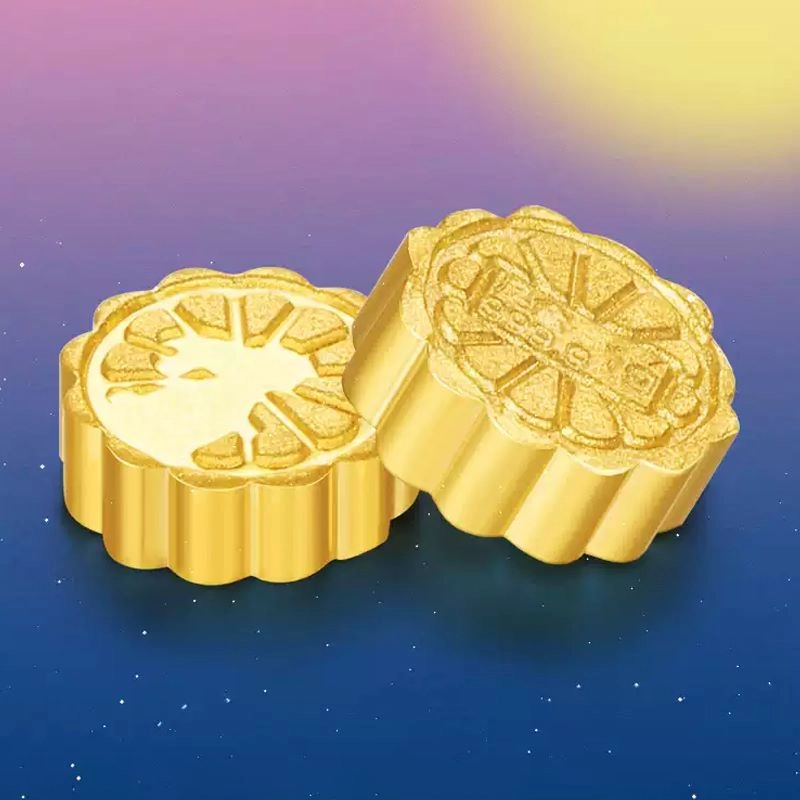 爱恋珠宝 中秋月饼实心金豆豆收藏储值理财月来月号 足金 投资类 金条/金币/金章 男女同款情侣款