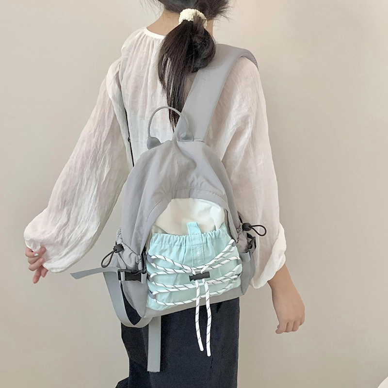 泰迪珍藏 日系撞色高颜值轻便百搭 尼龙 双肩包 女款 多色