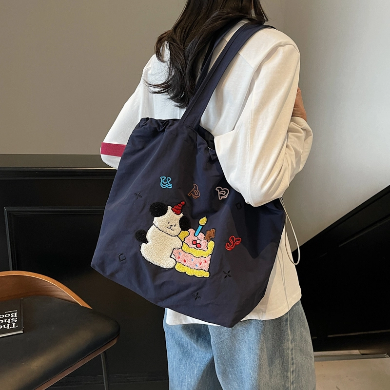泰迪珍藏 小众设计时尚可爱通勤包托特包 布 单肩包 常规 女款 多色