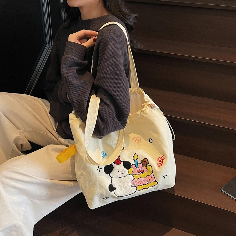 泰迪珍藏 小众设计时尚可爱通勤包托特包 布 单肩包 常规 女款 多色