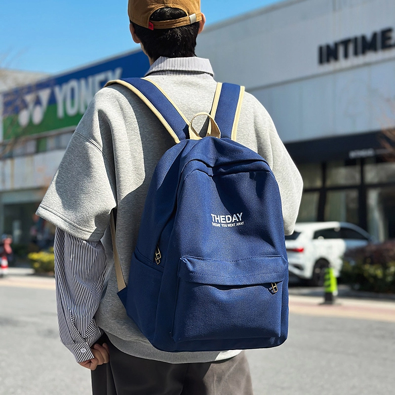 泰迪珍藏 简约大容量 帆布 双肩包 男女同款情侣款 多色