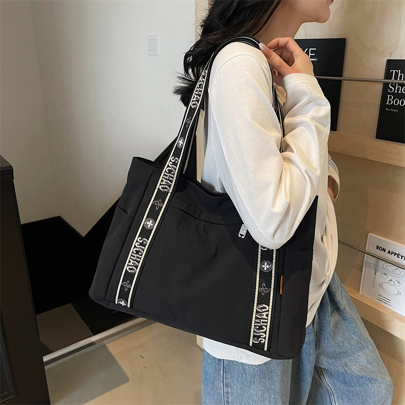 泰迪珍藏 韩版大容量时尚简约包上班通勤 帆布 托特包单肩包 女款 多色