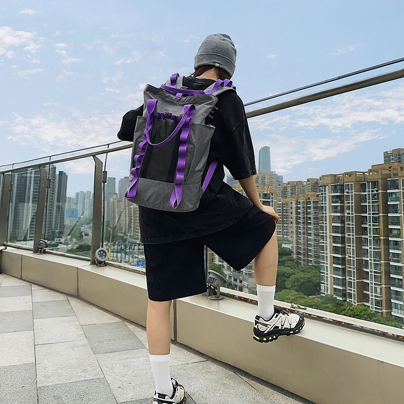 泰迪珍藏 工装风撞色大容量旅行 尼龙 双肩包 男女同款情侣款 多色