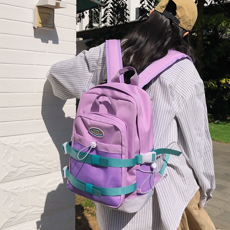 泰迪珍藏 学生高颜值设计感潮流 尼龙 书包背包双肩包 女款 多色
