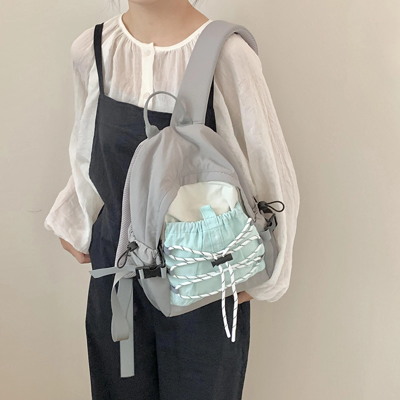 泰迪珍藏 日系撞色高颜值轻便百搭 尼龙 双肩包 女款 多色