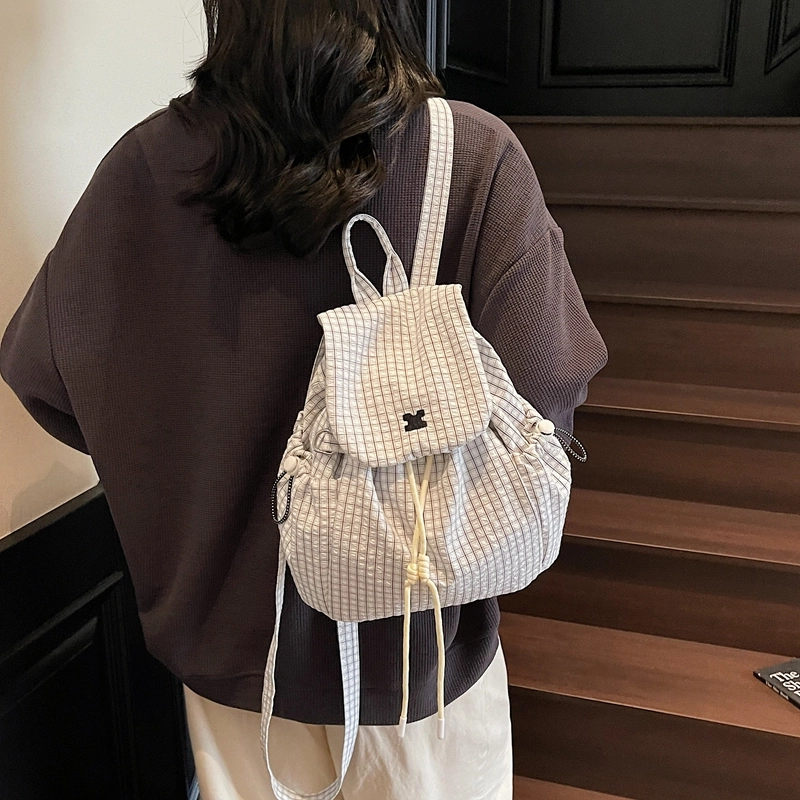 泰迪珍藏 格子韩国学院风小众设计感 布 双肩包 女款 多色