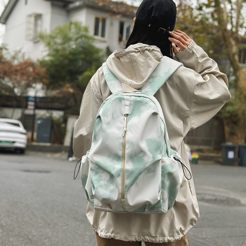 泰迪珍藏 扎染渐变韩版小清新书包初中高中生大学生高颜值 尼龙 双肩包 男女同款情侣款 多色