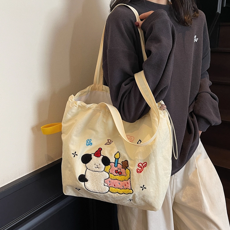 泰迪珍藏 小众设计时尚可爱通勤包托特包 布 单肩包 常规 女款 多色