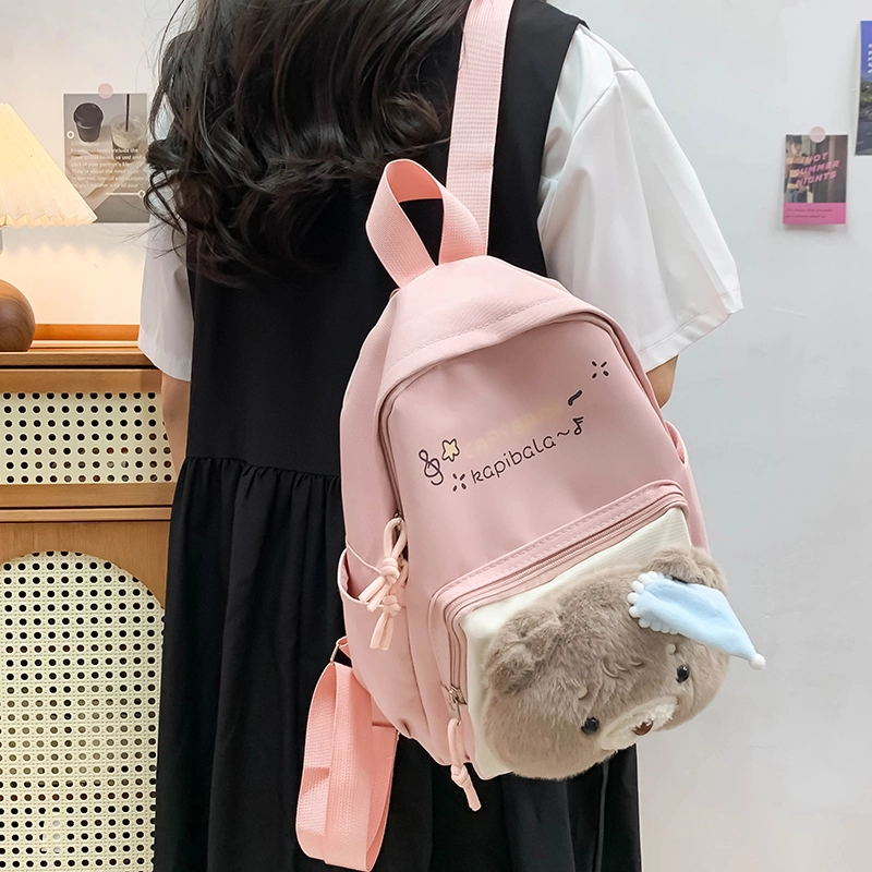泰迪珍藏 可爱卡通小熊猫背包亲子大学日系 帆布 双肩包 女款 多色