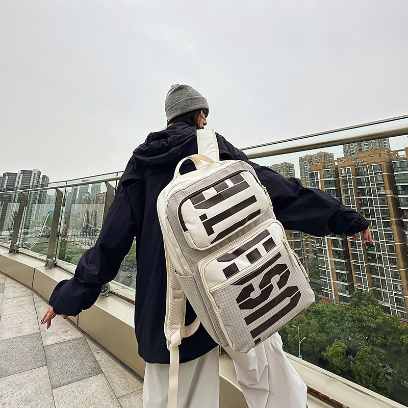 泰迪珍藏 简约百搭多口袋大容量 尼龙 双肩包 男女同款情侣款 多色