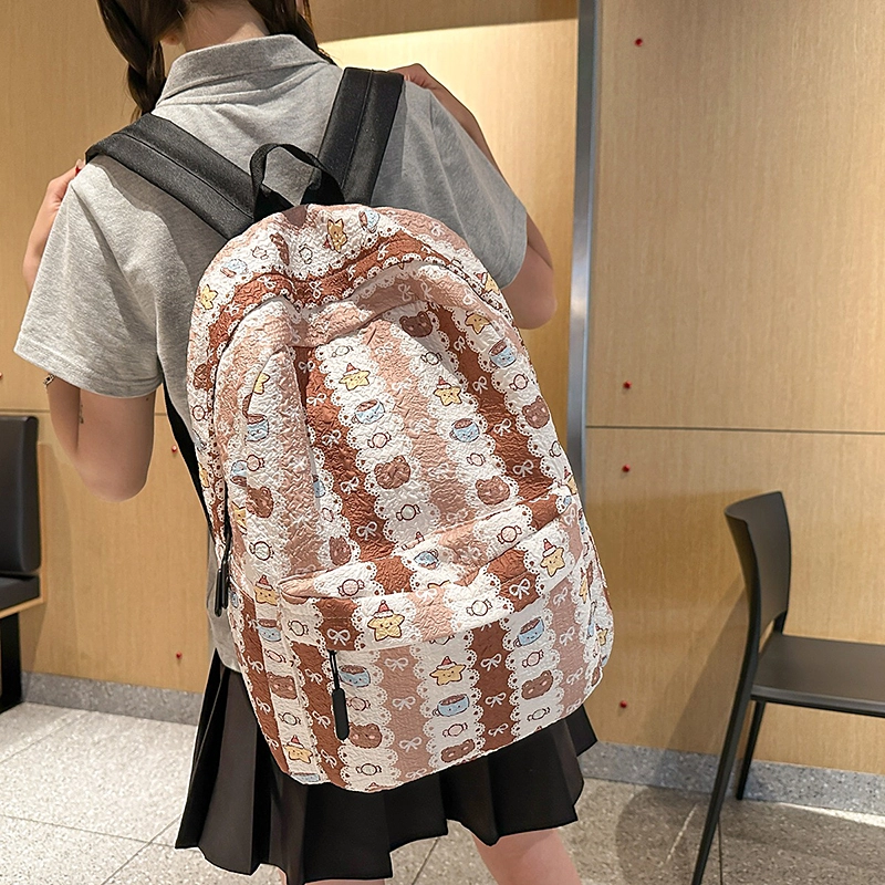泰迪珍藏 高颜值可爱轻便百搭通勤大容量 尼龙 双肩包 女款 多色