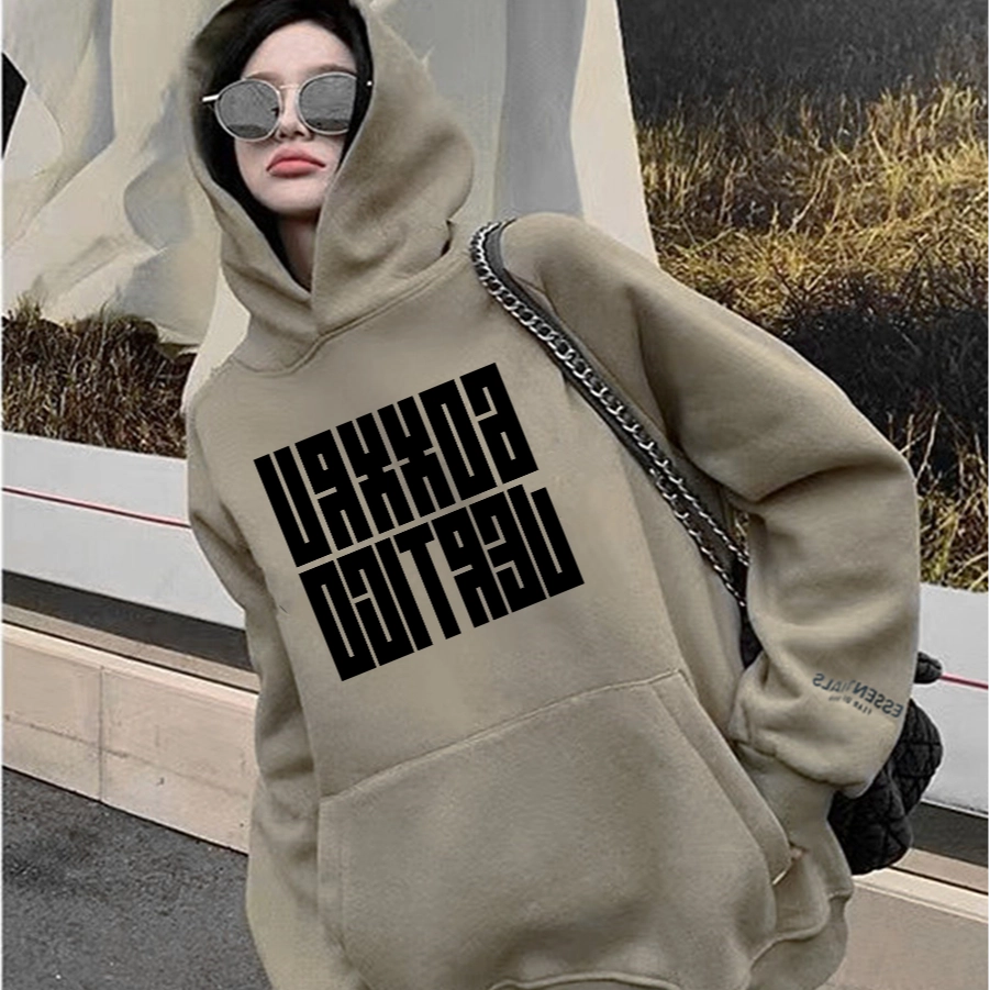 棉购 美式重磅连帽情侣款学生潮流时尚休闲百搭基础款长袖春秋卫衣 男女同款