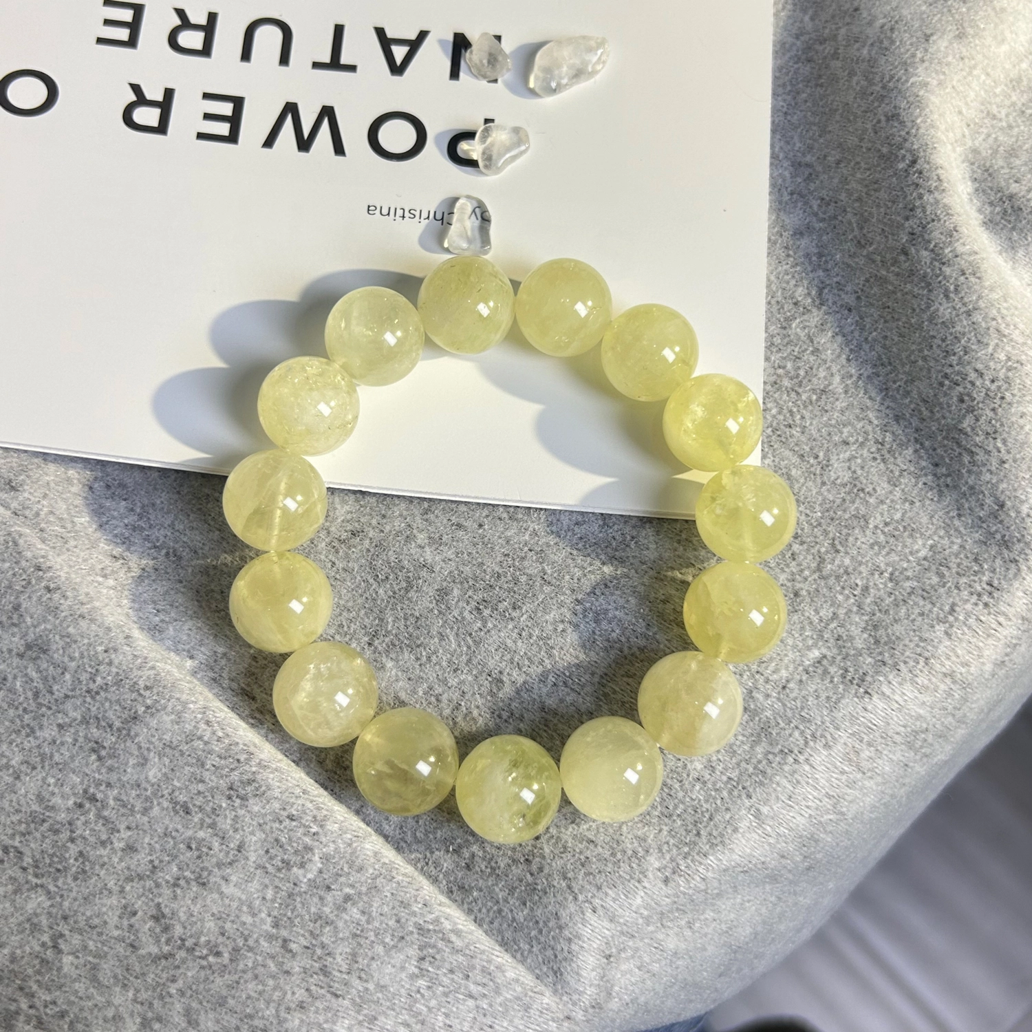 浮笙梦 招财纳福新中式古典百搭简约精致小众设计高级感日常百搭通勤款 黄水晶 手串 男女同款情侣款