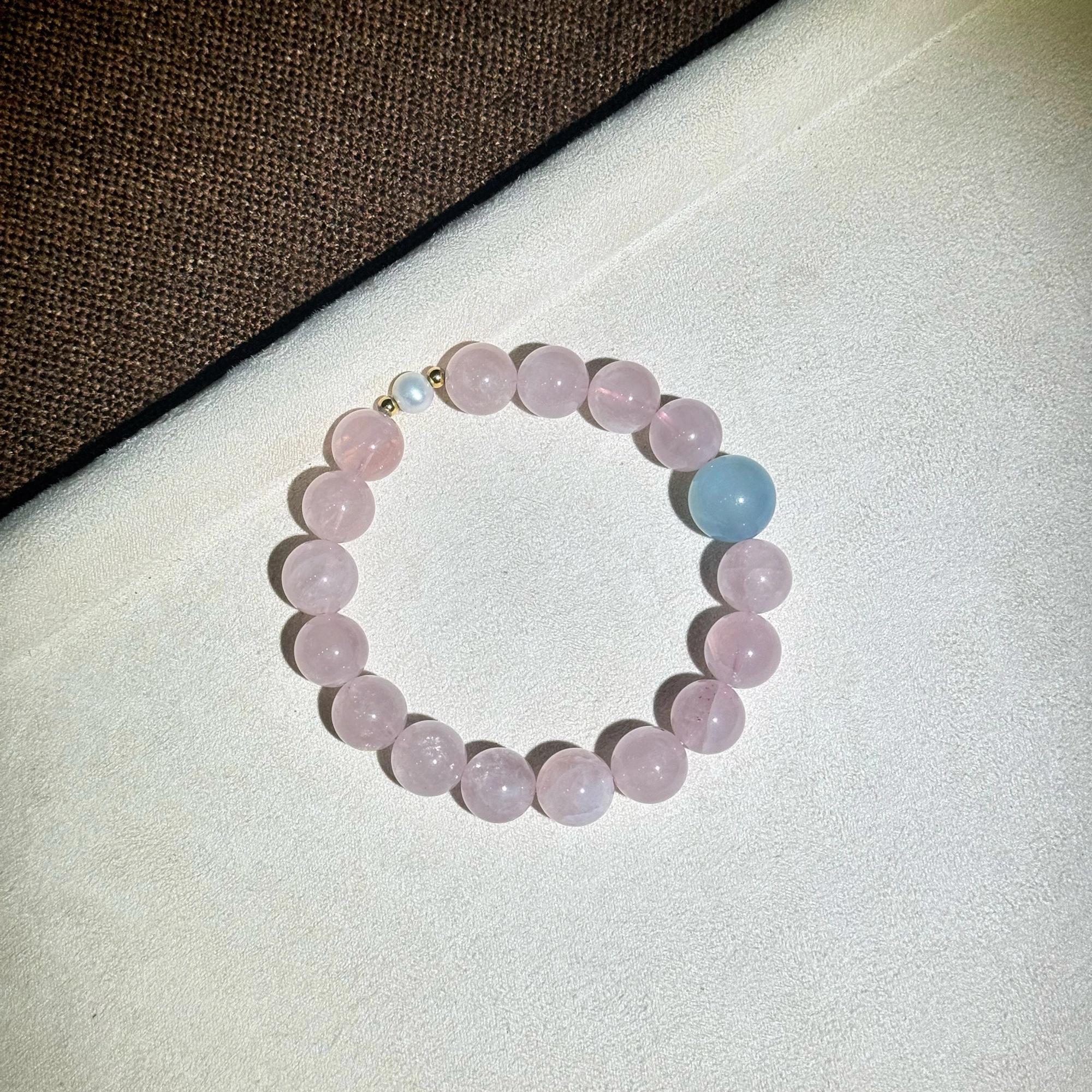 【芙蓉】 浮笙梦 招桃花粉晶轻奢小众清冷高级感 甜美浪漫桃花运 时尚日常通勤 新中式精美约会礼盒好运天然 粉水晶 手串 女款