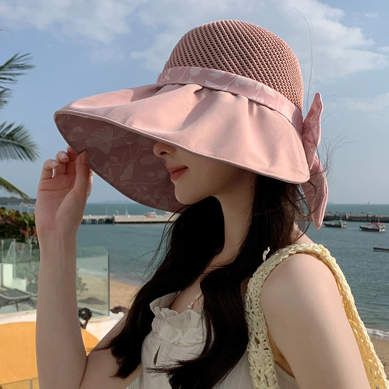稻草人 百搭时尚显脸小 大帽檐遮阳防晒防紫外线 聚酯纤维 渔夫帽 女款