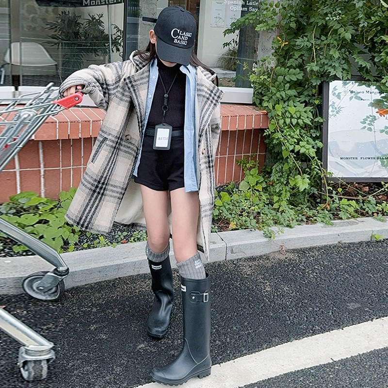 木木屋 连帽亲肤舒适透气大衣 杏色 青少年
