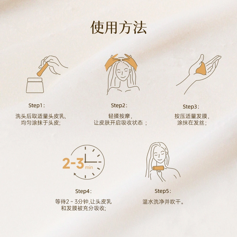 菲诗蔻 植萃精华头皮乳发膜舒缓修护补水保湿抚平毛躁护发素组合装