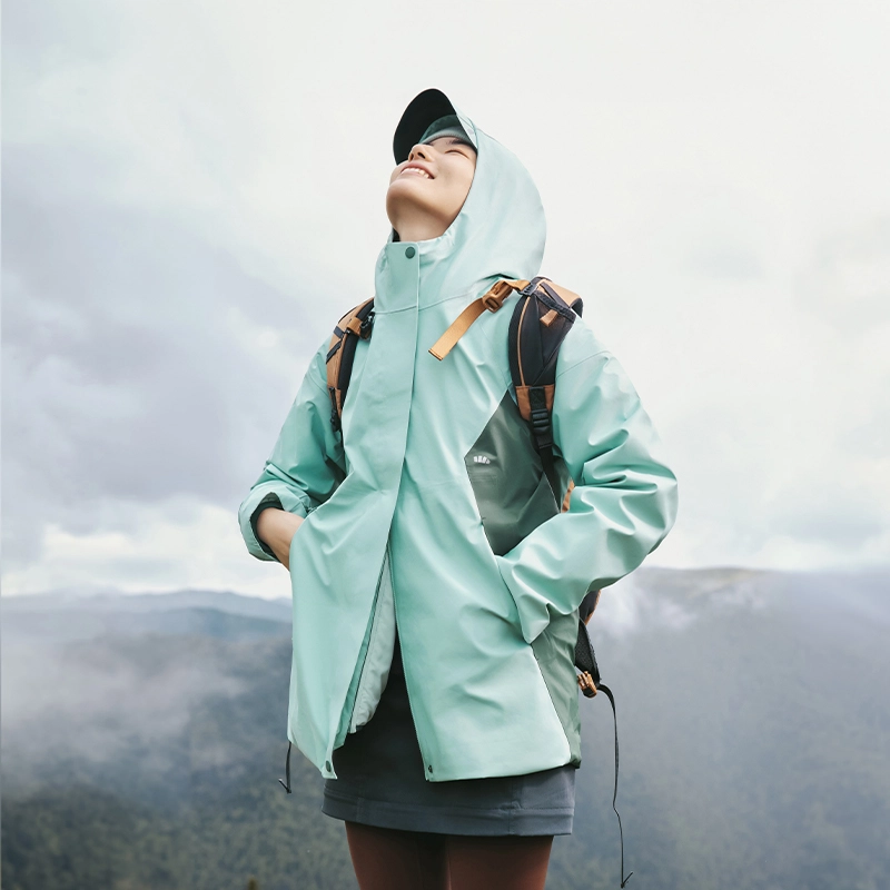蕉下  登山户外三合一通勤宽松立领  防水防风保暖冲锋衣 女款