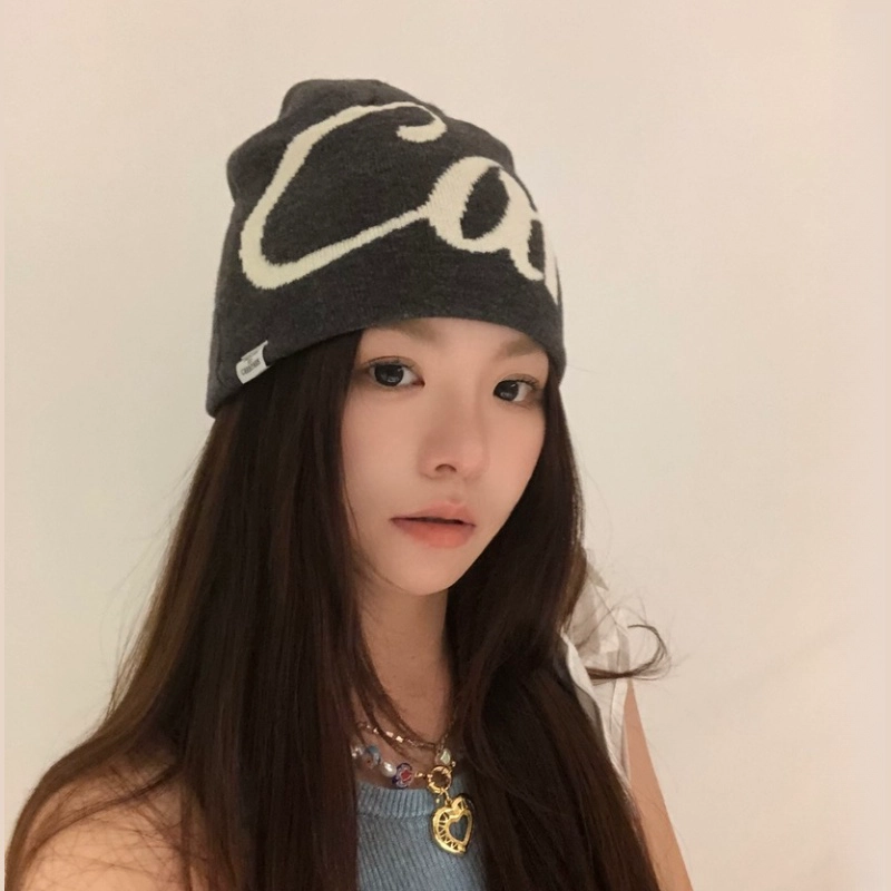 尚先生 街头字母提花双面戴针织帽嘻哈滑板护耳 毛线 绒线帽 男女同款情侣款