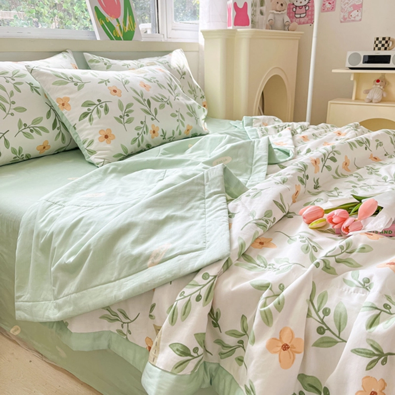 云漫卿 棉花夏凉被棉空调被单双人夏被夏季薄被子 碎花