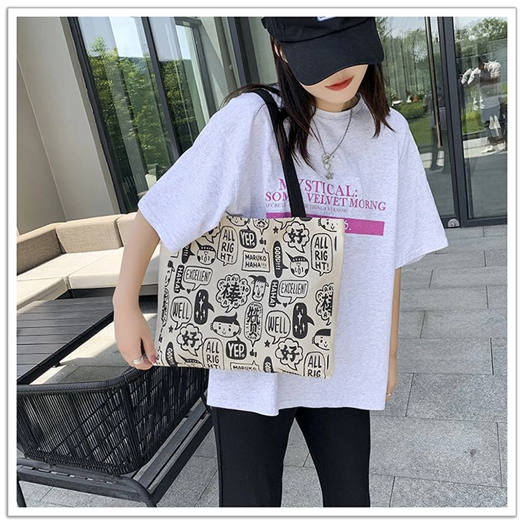 北包包 简约时尚百搭韩版文艺小清新手提包大容量 帆布 单肩包 女款 多色